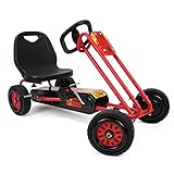 509 Crew Rocket Pedal-Gokart – rot| Tretauto | Aufsitzspielzeug für Jungen & Mädchen mit...