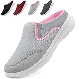 Acfoda Slip On Hausschuhe Damen Sommer Sabot Schuhe Mesh Atmungsaktive Pantoffeln Geschlossen...