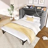 Lcoho Schrankbett, 140 x 200, Mit Einer Schublade,Mobiles Schrankbett mit Ablagefach am Bett, mit...
