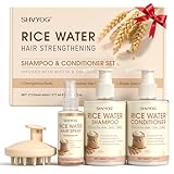 Reiswasser-Shampoo- und Spülung Set, mit Biotin und Koffein, Reiswasser Spray für Haarwachstum,...