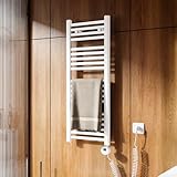 Heilmetz Badheizkörper Elektrisch 1000x400mm Badheizkörper Elektrisch mit Thermostat 300W...