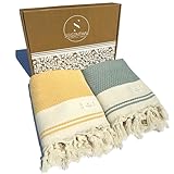 SIEGENTHAL® Hamamtuch 2er Pack – Leichtes Strandtuch & Saunatuch aus 100% recycelter Baumwolle...