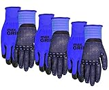 Midwest Gloves & Gear 94BLP03-L-AZ-6 Max Grip Packs, Herren, Blau, 3 Paar