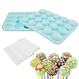 Cake Pop Silikonform, 20 Runde Lollipop form Silikon Cake Pop Backform Cake Pop Formen Backen...