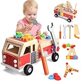 Nauotk Werkzeugkoffer Kinder Werkbank, Montessori Werkzeug Holzspielzeug Spielzeug ab 2 3 4 Jahre,...