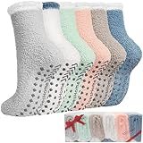 Toes Home Kuschelsocken Stoppersocken Damen 6 Paar, Wintersocken Flauschige Socken Antiruschsocken...