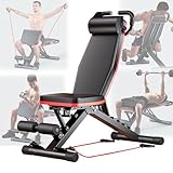 Verstellbare Hantelbank für Ganzkörper-Krafttraining, ergonomische Sit-Up-Bank, multifunktionales...