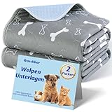 Baodan Waschbar Haustier-Urinunterlage, 2 Pack 90*80 cm Wiederverwendbare Welpenunterlagen Matte...