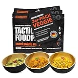 Tactical Foodpack 3er Set - 3 vegane Gefriergetrocknete Mahlzeit für Camping, Survival Outdoor...
