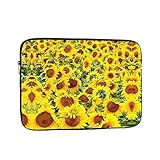 XLEWSIEU Laptoptasche mit Sonnenblumen-Aufdruck, schlankes und leichtes Design mit Reißverschluss,...