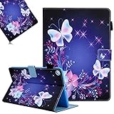 Hülle für Samsung Galaxy Tab A 10,1 Zoll 2019 (SM-T510 / T515), LCHDA Gemalt PU Ledertasche Ultra...