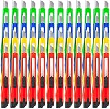 DIYSELF 48× Cuttermesser 9mm, Abbrechmesser Teppichmesser Set, Leichtes Kartonmesser für Schule,...