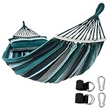 yourGEAR Bali XL Hängematte mit Kissen - 240 kg TÜV geprüft, 240x120 cm, Smaragd oder Aqua,...