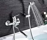 OZBME Küchenarmaturen, Badewannenarmatur, Handbrause, Badezimmer, einzelner Griff, verchromte...