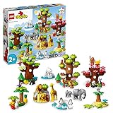 LEGO 10975 DUPLO Wilde Tiere der Welt Zoo Spielzeug mit Sound, mit 22 Tierfiguren und Steine,...