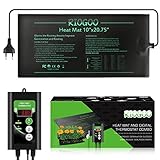 RIOGOO Setzling-Heizmatte und Thermostat-Set, wasserdichtes Gewächshaus-Heizkissen 10' x 20,75'...