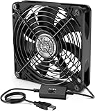 ELUTENG 140mm USB Lüfter PC Lüfter mit 3 Einstellbare Geschwindigkeiten,USB Ventilator 140mm 5V PC...