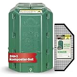 NEUDORFF Thermokomposter mit Bodengitter DuoTherm 530 L rattensicherer Komposter für...