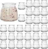 Kiswleon 200ml Joghurtgläser mit Deckel,24 Pack Dessertgläser Glas,Durchsichtige Marmeladengläser...