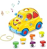 HOLA Baby Auto Spielzeug ab 1 Jahr Mädchen Junge, Licht Musik Früchte Rätsel bausteine Sortieren...