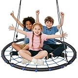 Nestschaukel,120 cm große Baumschaukel in Spinnennetzform,höhenverstellbar, 200 kg Tragkraft, Zwei...