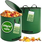 TTL Garden 2x 272L SUPER SOLID Gartensack MIT DECKEL grün - DOPPELTER BODEN 2x200 gsm extra stabil...