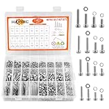 1407 Stück Schrauben Set Edelstahl, M2/M3/M4/M5 Maschinenschrauben Zylinderkopfschrauben...