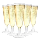 AMFUN 30 Premium Sektgläser, Champagnergläser, Cocktailgläser, 150ml Transparent Kunststoff...