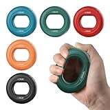 5 Stück Fingertrainer Set, Handgriffstärker, Handtrainer Fingertrainer, Handtrainer Ring Silikon...