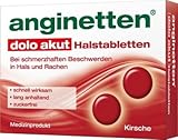 anginetten dolo akut Halsschmerztabletten | schmerzlindernde Lutschtabletten Kirsch-Geschmack |...