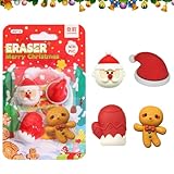 Weihnachten Radiergummi, Weihnachtsradiergummi, Cartoon Weihnachtsmuster Radiergummi, Niedlich...