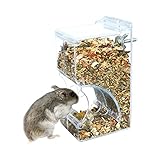 Andiker Automatischer Hamster-Futterspender, 300 ml, transparentes Acryl, Futterautomat für...