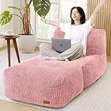 UODERS Klappsofa Bodensofa Schlafsofa Klappbar 170cm mit Rückenlehne & Seitentaschen, Sitzsack...