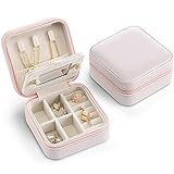 Vlando Schmuckkästchen Mädchen, Schmuckbox Klein Damen, für Ringe Ohrringe mit Spiegel Jewelry...