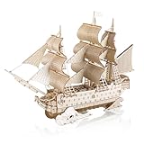 Comfoyar 3D Puzzle Schiff, Holzmodelle Bausätze Erwachsene, Modellbau Set Holz, Kreativer DIY...