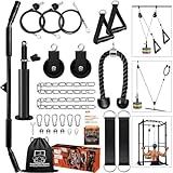 Favuit Kabelzug Fitness Kabel Latzug Unterarmtrainer Set, Gym Arm-Krafttraining Trizeps Seil Gewicht...