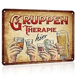 Chstarina retro blechschilder vintage, schild gruppentherapie hier, bar schilder retro,...