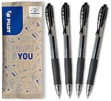 PILOT G2-7 Gelschreiber Set - 4 Stück - Farbe Schwarz - weiche Gelstifte 0,36mm Strichstärke,...