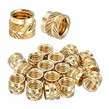 QUARKZMAN 28 Stück Gewindehülsen, M8 x 8mm L x 10mm Außendurchmesser Reines Messing metrische...