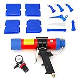 310Ml Pneumatische Glasklebepistole – Profi Druckluft Kartuschenpistole mit 10 Düsen &...