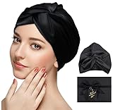 Sdhgerh Seiden Schlafhaube für Lockiges und Glattes Haar, Silk Bonnet gegen Frizz mit Lockenschutz,...