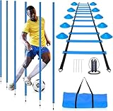 YGORTECH Slalomstangen Fussball Trainingsset Set Slalom Poles 6 Slalom Stangen mit...