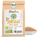 Bio Senfsamen Senfsaat Senfkörner (1kg) ganz gelb auch weiß genannt vom-Achterhof ideal zur...