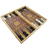 PrimoLiving XXL Holz Backgammon Schach Set - 50 x 47 cm (P-716) - Tavla Backgammon Holz Koffer mit...