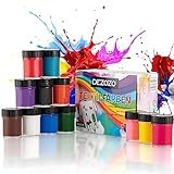 dezozo Stoffmalfarben Textilfarben | Set aus 12x25ml | Waschmaschinenfeste Textilfarbee Ideal für...