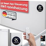 Heidenfeld Infrarotheizung & Konvektor HF-HP150 | 1000 Watt bis 25 m² | Hybrid Heizung | Steuerung...