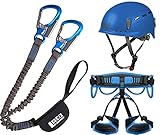 LACD Klettersteigset Pro blue + Klettergurt Start blue Größe M + Helm Protector 2.0 blue