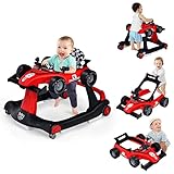 GOPLUS 4 in 1 Baby Lauflernhilfe, Lauflernwagen höhenverstellbar mit Licht & Musik, Baby Walker...