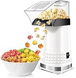 Nictemaw Popcornmaschine, 1200W Heißluft Popcorn Maker ohne Fett & Öl Popcorn Popper Automat für...