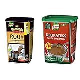 Mondamin Roux dunkel Klassische Mehlschwitze 1 kg, 1er Pack (1 x 1 kg) & Knorr Delikatess Sauce zu...